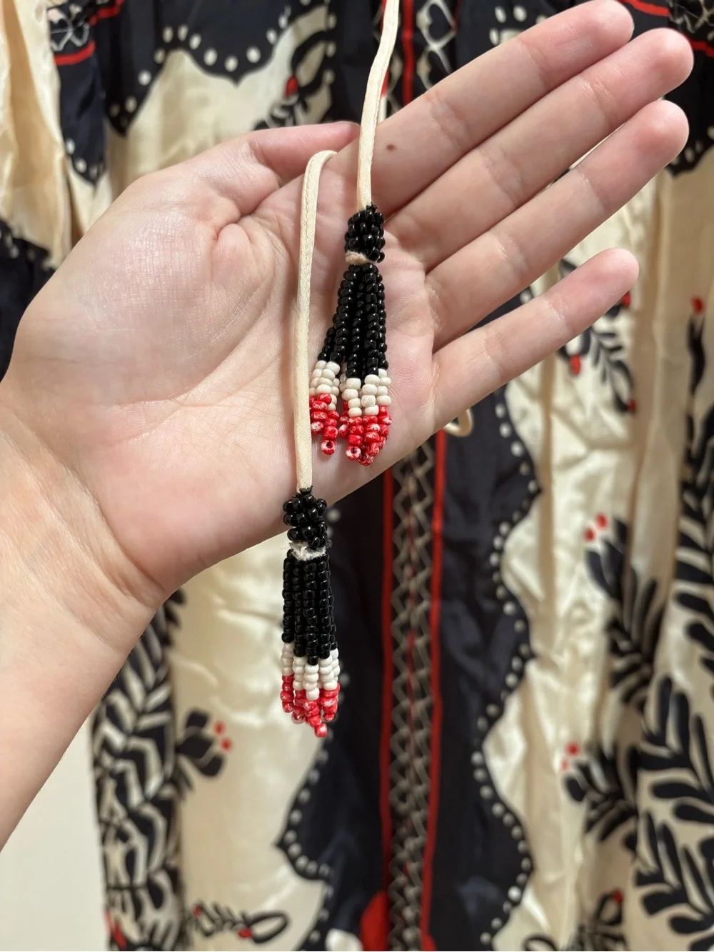 FARM Rio Cream Maxi Dress with Black & Red Embroidery - Picture 2 of 5